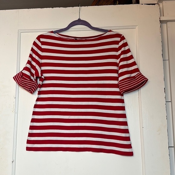 Lauren Ralph Lauren stripped 100% cotton top - Picture 1 of 10